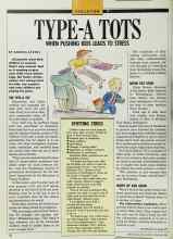 Better Homes & Gardens November 1989 Magazine Article: TYPE-A TOTS