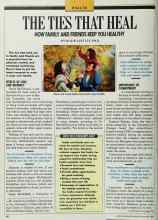 Better Homes & Gardens November 1989 Magazine Article: THE TIES THAT HEAL