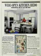 Better Homes & Gardens November 1989 Magazine Article: WIDE-OPEN KITCHEN REDO