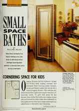 Better Homes & Gardens November 1989 Magazine Article: SMALL SPACE BATHS