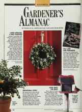 Better Homes & Gardens November 1989 Magazine Article: GARDENER'S ALMANAC