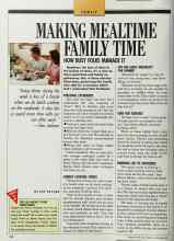 Better Homes & Gardens November 1989 Magazine Article: MAKING MEALTIME FAMILY TIME