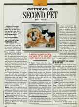 Better Homes & Gardens November 1989 Magazine Article: GETTING A SECOND PET