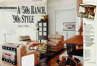 Better Homes & Gardens January 1990 Magazine Article: REDECORATING A '50s RANCH '90s STYLE