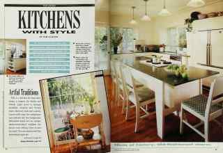 Better Homes & Gardens February 1990 Magazine Article: KITCHENS WITH STYLE