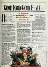 Better Homes & Gardens April 1990 Magazine Article: SMART SHOPPING FOR HEALTHFUL EATING