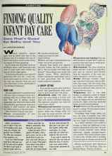 Better Homes & Gardens April 1990 Magazine Article: FINDING QUALITY INFANT DAY CARE