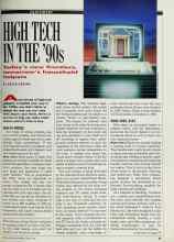 Better Homes & Gardens April 1990 Magazine Article: HIGH TECH IN THE '90s
