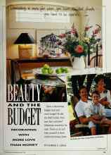 Better Homes & Gardens April 1990 Magazine Article: BEAUTY AND THE BUDGET