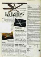 Better Homes & Gardens April 1990 Magazine Article: FAN FASHIONS