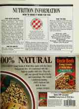Better Homes & Gardens April 1990 Magazine Article: NUTRITION INFORMATION
