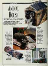Better Homes & Gardens April 1990 Magazine Article: ANIMAL HOUSE