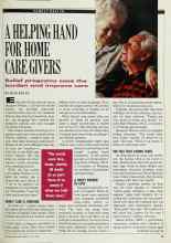 Better Homes & Gardens May 1990 Magazine Article: A HELPING HAND FOR HOME CARE GIVERS