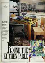 Better Homes & Gardens May 1990 Magazine Article: ROUND THE KITCHEN TABLE
