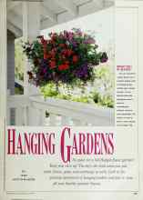 Better Homes & Gardens May 1990 Magazine Article: HANGING GARDENS