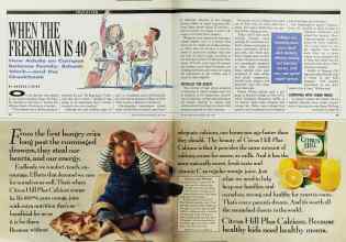 Better Homes & Gardens May 1990 Magazine Article: WHEN THE FRESHMAN IS 40