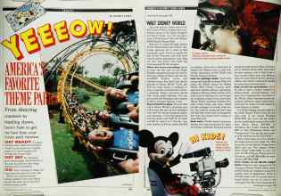 Better Homes & Gardens May 1990 Magazine Article: YEEEOW! AMERICA'S FAVORITE THEME PARKS