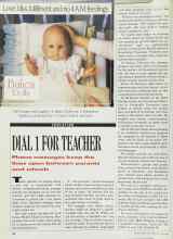 Better Homes & Gardens July 1990 Magazine Article: DIAL 1 FOR TEACHER