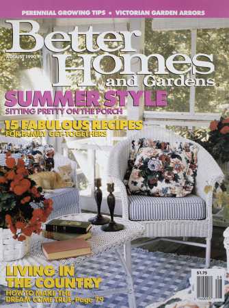 Better Homes & Gardens August 1990 Magazine Cover
