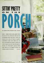 Better Homes & Gardens August 1990 Magazine Article: SITTIN' PRETTY ON THE PORCH