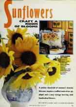 Better Homes & Gardens August 1990 Magazine Article: Sunflowers CRAFT A ROOM OF BLOOMS