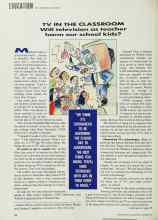 Better Homes & Gardens October 1990 Magazine Article: TV IN THE CLASSROOM