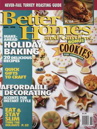 Better Homes & Gardens November 1990 Magazine Cover