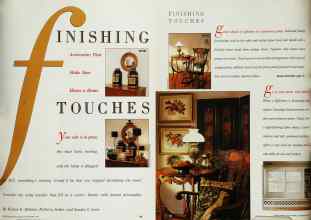 Better Homes & Gardens November 1990 Magazine Article: FINISHING TOUCHES