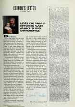 Better Homes & Gardens December 1990 Magazine Article: LOTS OF SMALL EFFORTS CAN MAKE A BIG DIFFERENCE