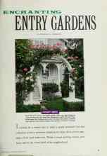 Better Homes & Gardens February 1991 Magazine Article: ENCHANTING ENTRY GARDENS