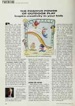 Better Homes & Gardens March 1991 Magazine Article: THE POSITIVE POWER OF OUTDOOR PLAY