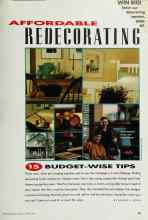 Better Homes & Gardens March 1991 Magazine Article: AFFORDABLE REDECORATING