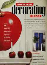 Better Homes & Gardens March 1991 Magazine Article: SHORTCUT decorating IDEAS