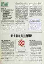 Better Homes & Gardens March 1991 Magazine Article: NUTRITION INFORMATION
