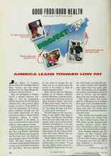 Better Homes & Gardens March 1991 Magazine Article: AMERICA LEANS TOWARD LOW FAT