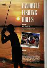 Better Homes & Gardens March 1991 Magazine Article: FAVORITE FISHING HOLES