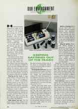 Better Homes & Gardens March 1991 Magazine Article: KEEPING BATTERIES OUT OF THE TRASH