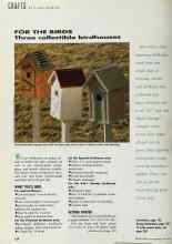Better Homes & Gardens May 1991 Magazine Article: FOR THE BIRDS Three collectible birdhouses