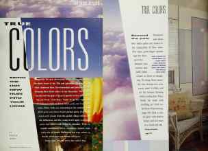 Better Homes & Gardens May 1991 Magazine Article: TRUE COLORS
