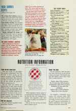 Better Homes & Gardens July 1991 Magazine Article: NUTRITION INFORMATION