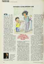 Better Homes & Gardens August 1991 Magazine Article: WHEN CHILDREN LIE