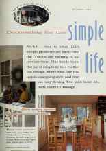 Better Homes & Gardens August 1991 Magazine Article: Decorating for the simple life