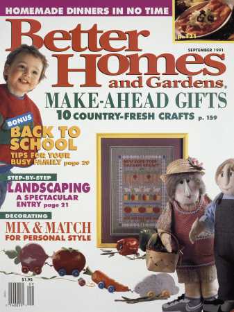 Better Homes & Gardens September 1991 Magazine Cover