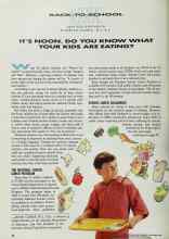 Better Homes & Gardens September 1991 Magazine Article: IT'S NOON. DO YOU KNOW WHAT YOUR KIDS ARE EATING?