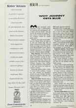 Better Homes & Gardens September 1991 Magazine Article: WHY JOHNNY GETS BLUE