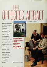 Better Homes & Gardens September 1991 Magazine Article: WHEN OPPOSITES ATTRACT