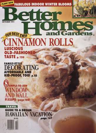 Better Homes & Gardens October 1991 Magazine Cover