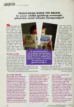 Better Homes & Gardens October 1991 Magazine Article: TEACHING KIDS TO READ