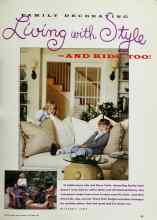 Better Homes & Gardens October 1991 Magazine Article: Living with Style AND KIDS, TOO!