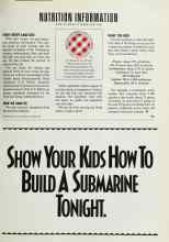 Better Homes & Gardens October 1991 Magazine Article: NUTRITION INFORMATION